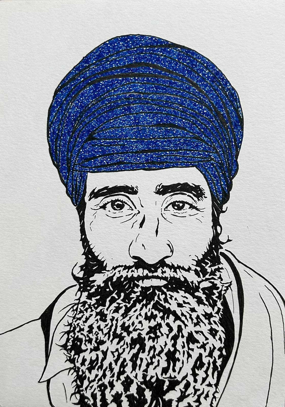 Ink artwork by Vikas Kumar (piece-14).