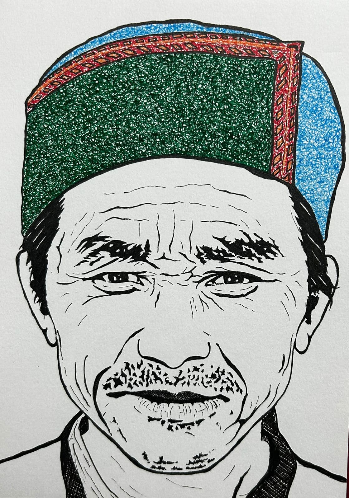 Ink artwork by Vikas Kumar (piece-15).