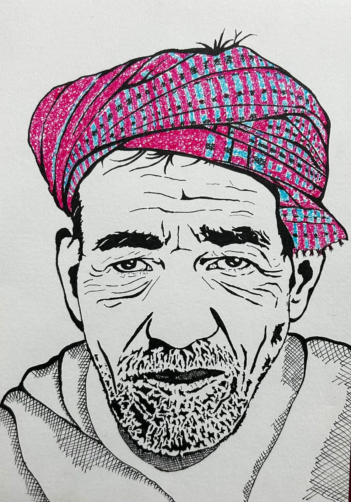 Ink artwork by Vikas Kumar (piece-16).