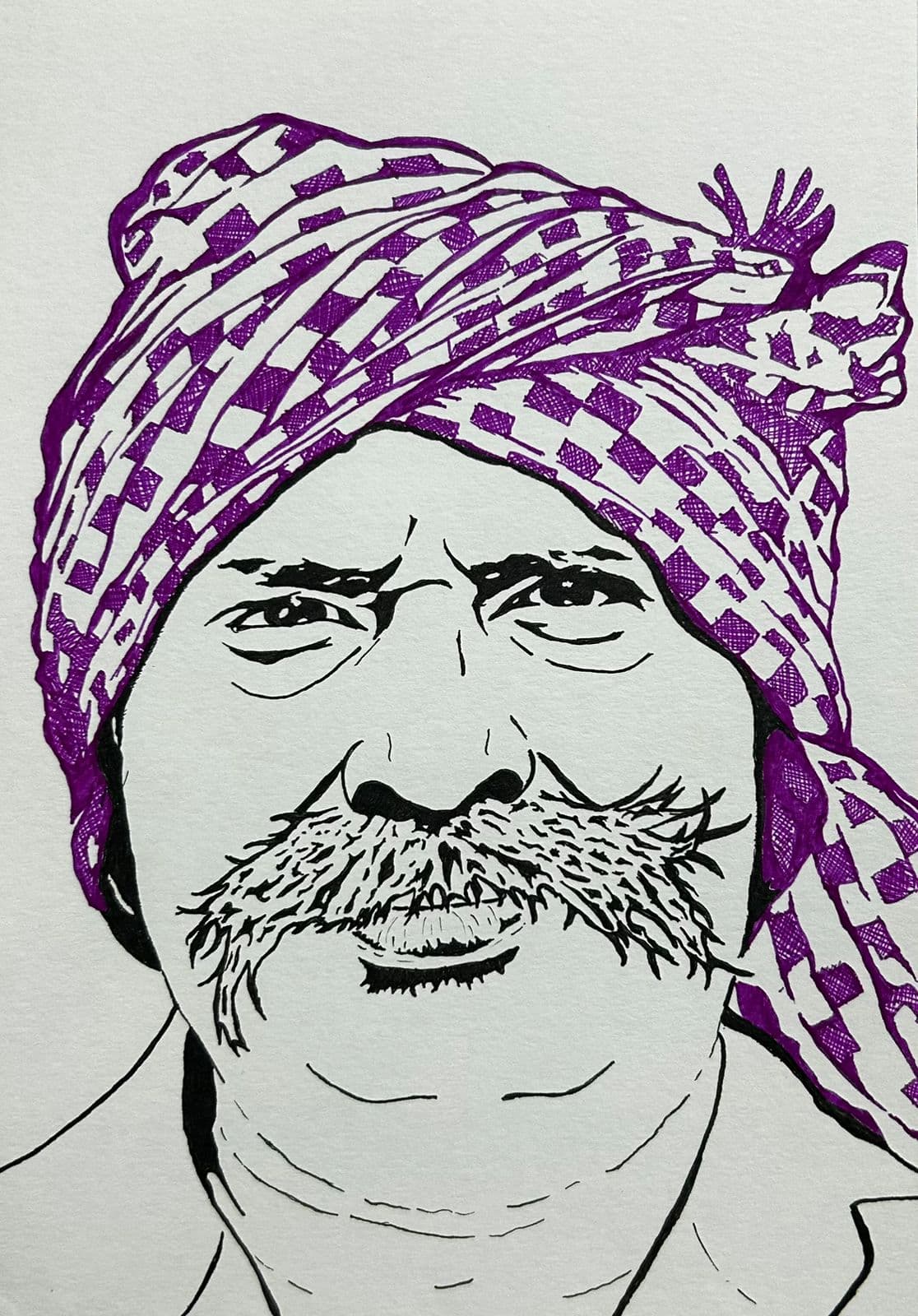 Ink artwork by Vikas Kumar (piece-19).