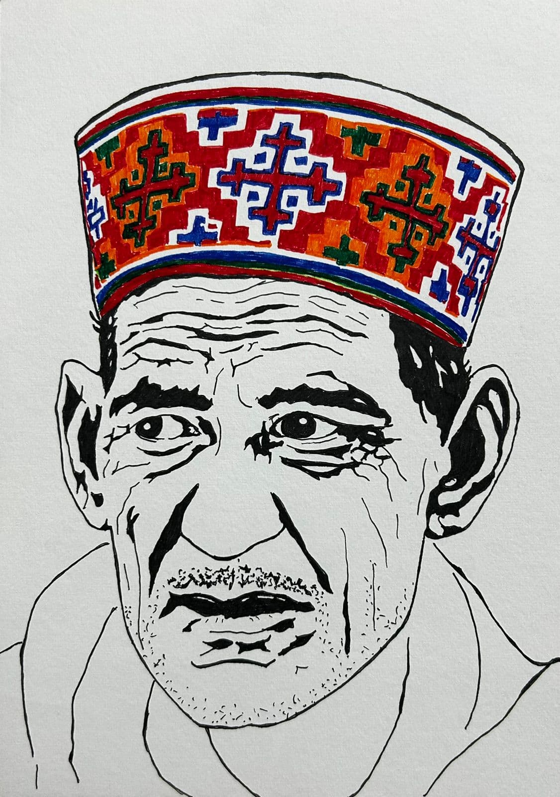 Ink artwork by Vikas Kumar (piece-21).