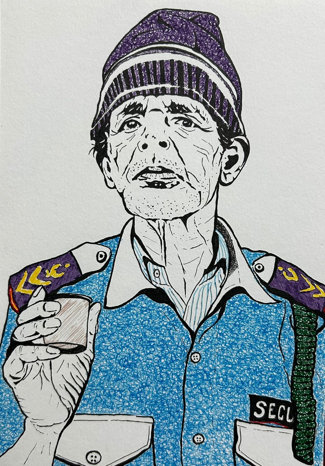 Ink artwork by Vikas Kumar (piece-39).