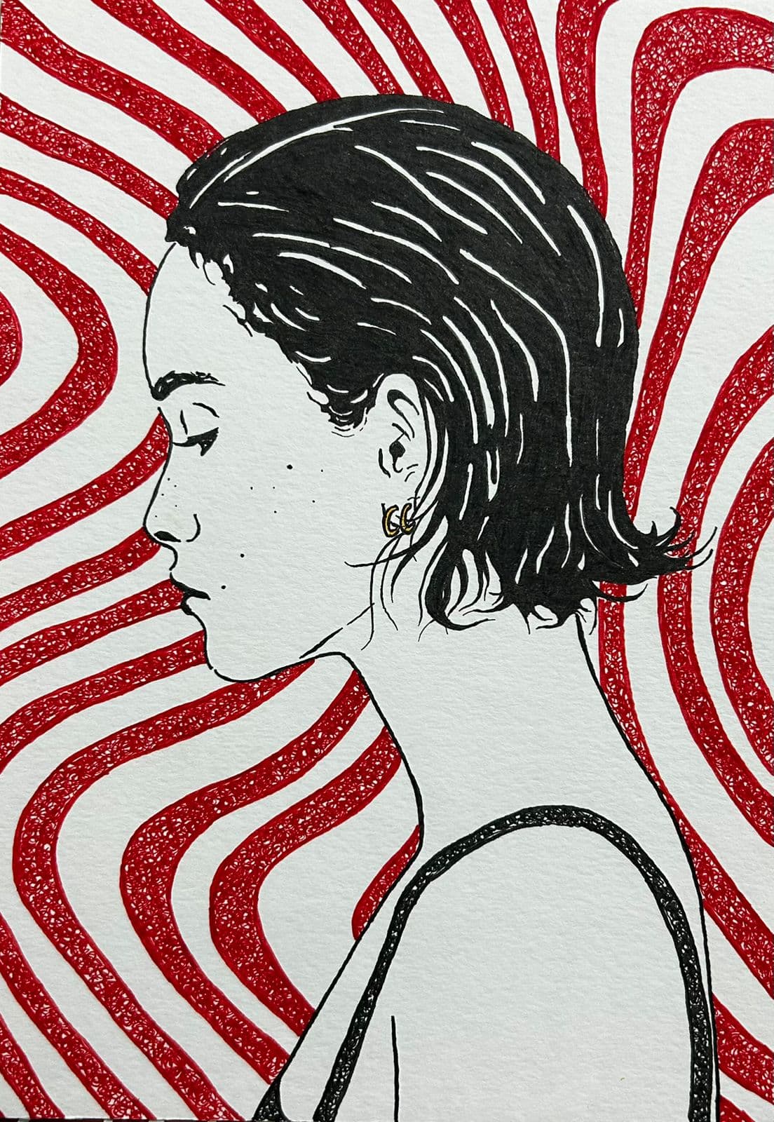 Ink artwork by Vikas Kumar (piece-38).